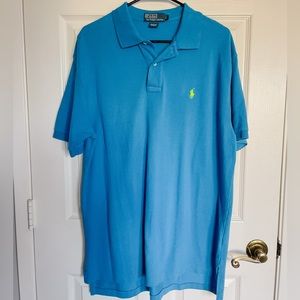 Polo By Ralph Lauren Vintage Men’s Blue Polo Shirt Size Large